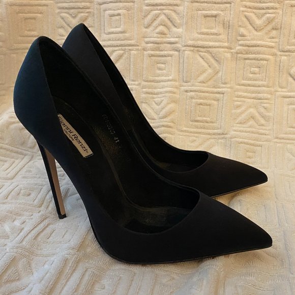 GIANNI RENZI BLACK PUMPS CD 1493QS.  SIZE 41 EU - Picture 1 of 9